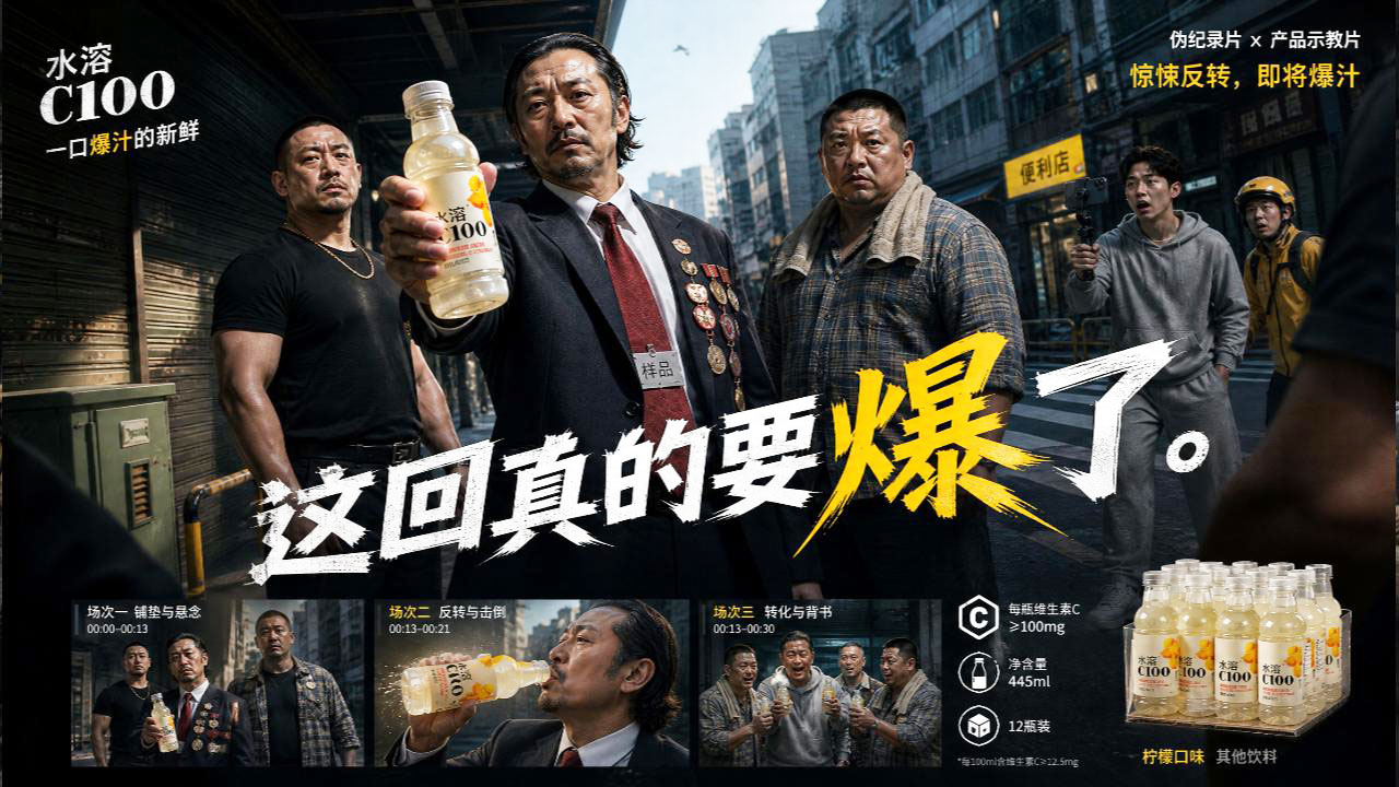 《水溶C100》果汁饮料宣传片#33s